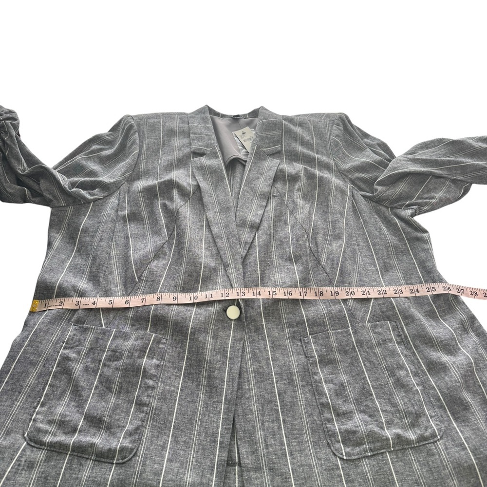 Lane Bryant NWT The Bryant Blazer Pinstripe Gray Plus Size 24 Career Business - Picture 13 of 16